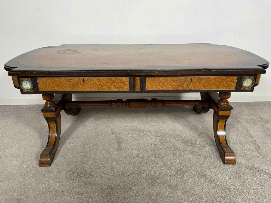 Reproduction Biedermeier Style Writing Table Coffee Table 48W X 25D X 19H [Photo 6]
