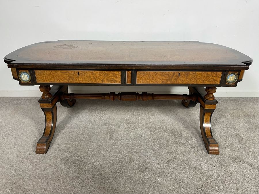 Reproduction Biedermeier Style Writing Table Coffee Table 48W X 25D X 19H [Photo 3]