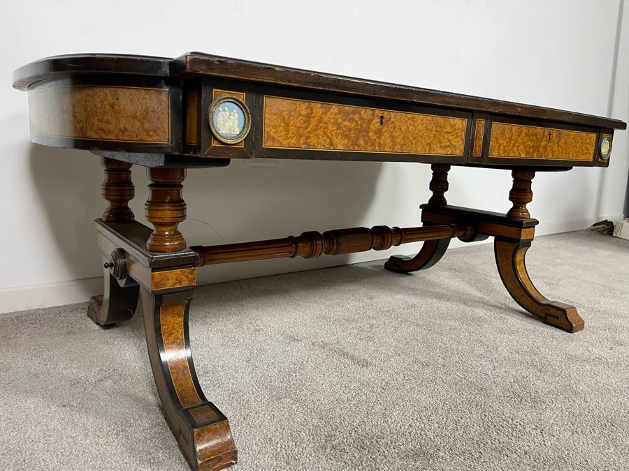 Reproduction Biedermeier Style Writing Table Coffee Table 48W X 25D X 19H [Photo 7]