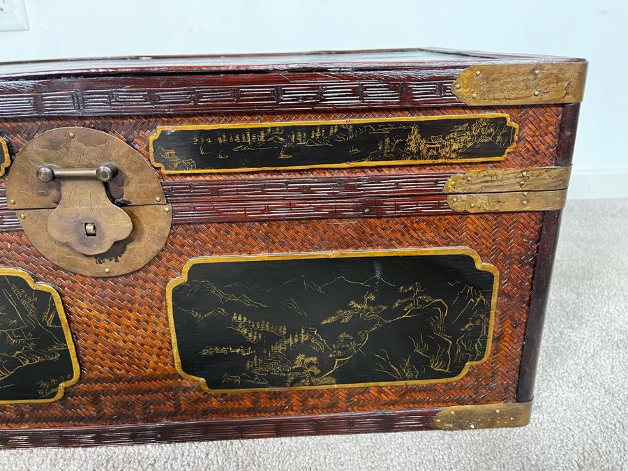 Vintage Chinese Trunk Chest 25W X 16D X 11.5H [Photo 7]