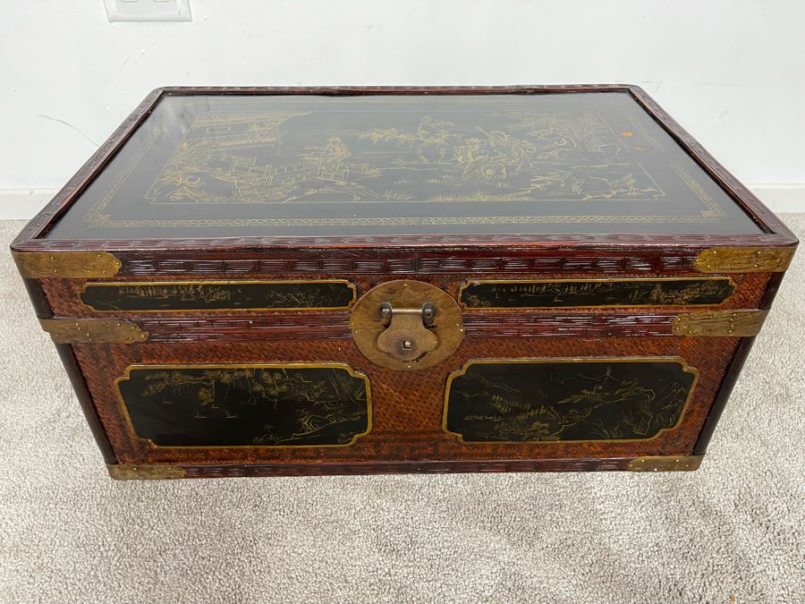 Vintage Chinese Trunk Chest 25W X 16D X 11.5H [Photo 1]