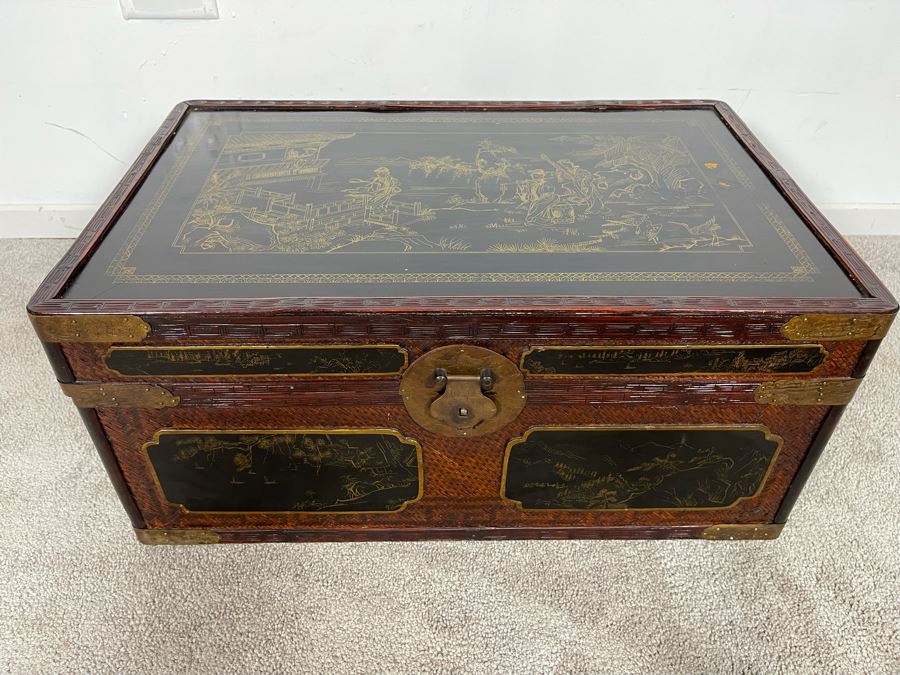 Vintage Chinese Trunk Chest 25W X 16D X 11.5H [Photo 2]