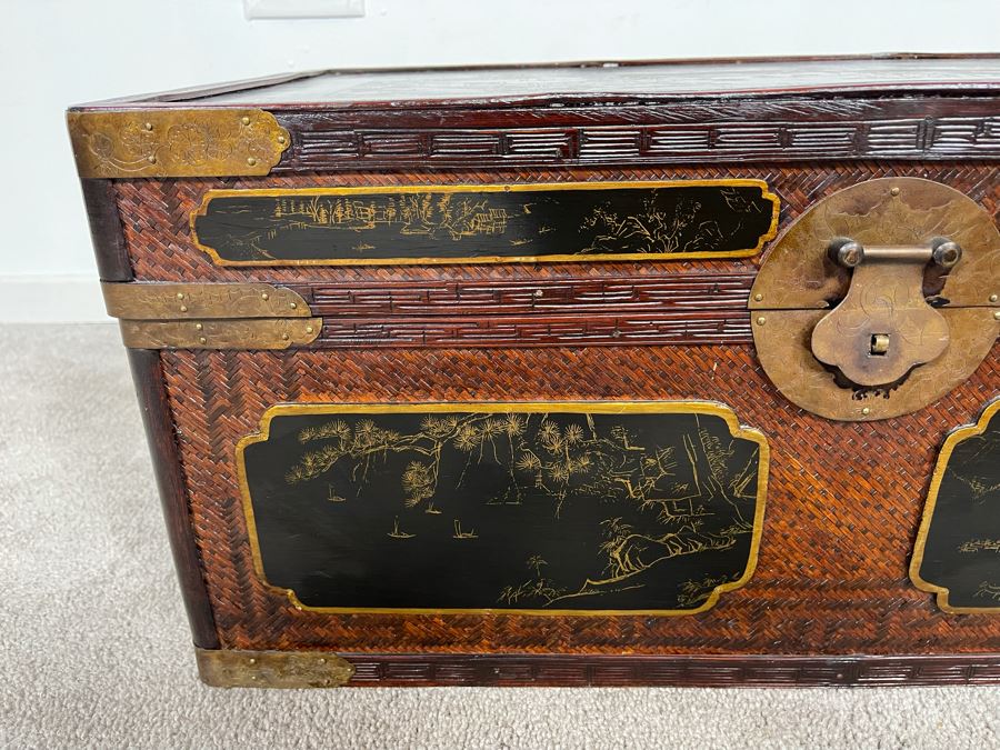 Vintage Chinese Trunk Chest 25W X 16D X 11.5H [Photo 5]
