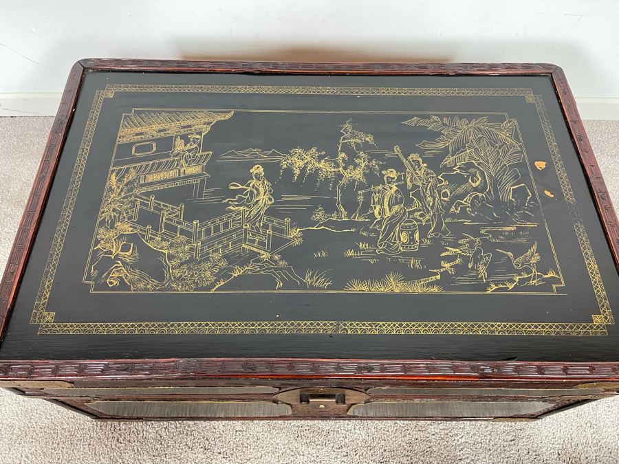 Vintage Chinese Trunk Chest 25W X 16D X 11.5H [Photo 8]