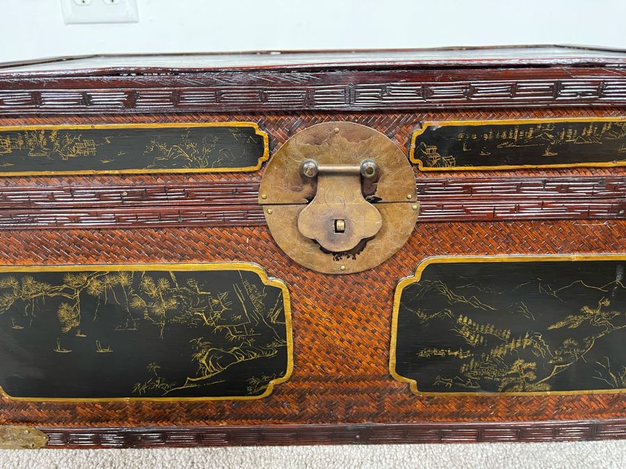 Vintage Chinese Trunk Chest 25W X 16D X 11.5H [Photo 6]
