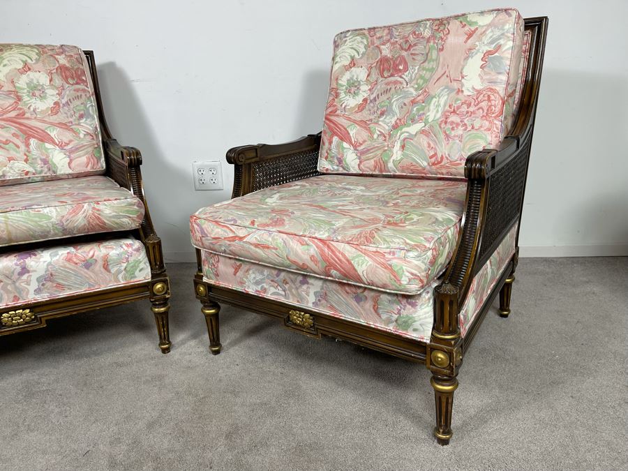 Pair Of Louis XVI Style Bergeres Armchairs [Photo 4]