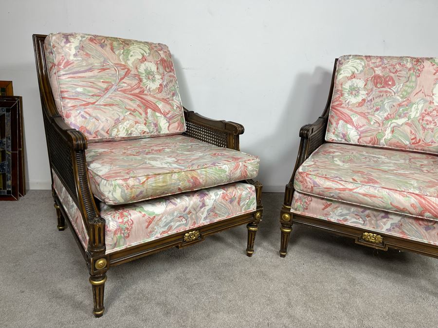Pair Of Louis XVI Style Bergeres Armchairs [Photo 5]