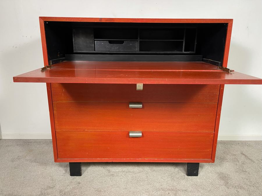 George Nelson BCS Dresser With Fold Out Desk For Herman Miller 40W X 18.5D X 39.5H
