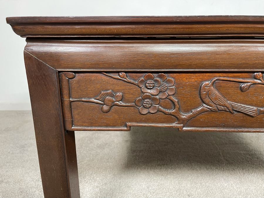 Old Chinese Hand Carved Rosewood Coffee Table 35.5W X 35.5D X 18H [Photo 6]