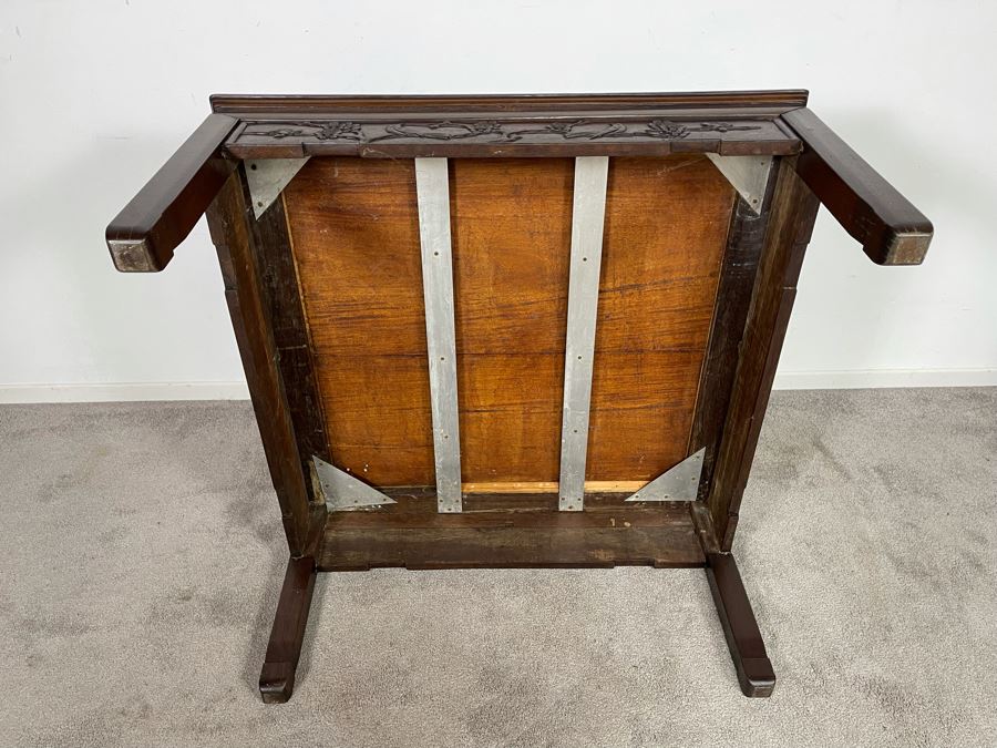 Old Chinese Hand Carved Rosewood Coffee Table 35.5W X 35.5D X 18H [Photo 14]