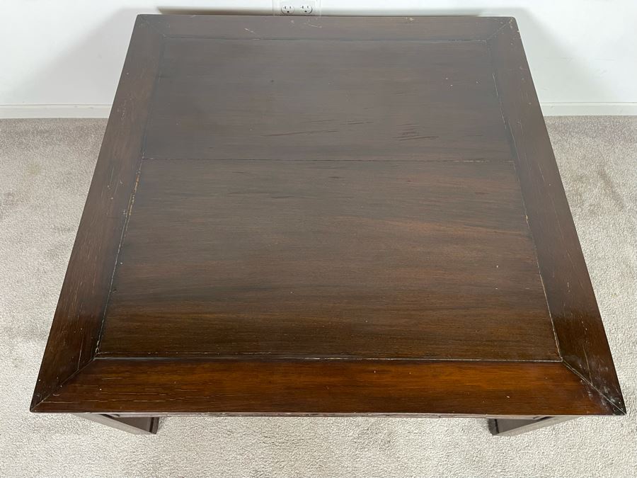 Old Chinese Hand Carved Rosewood Coffee Table 35.5W X 35.5D X 18H [Photo 4]
