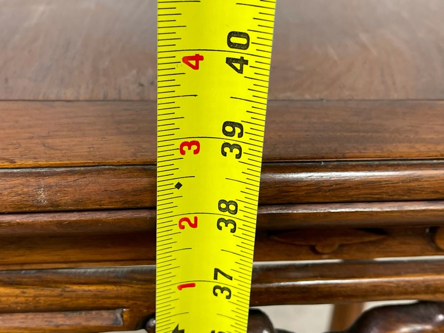 Old Chinese Hand Carved Wooden Fern Stand 16W X 16D X 38.5H [Photo 21]