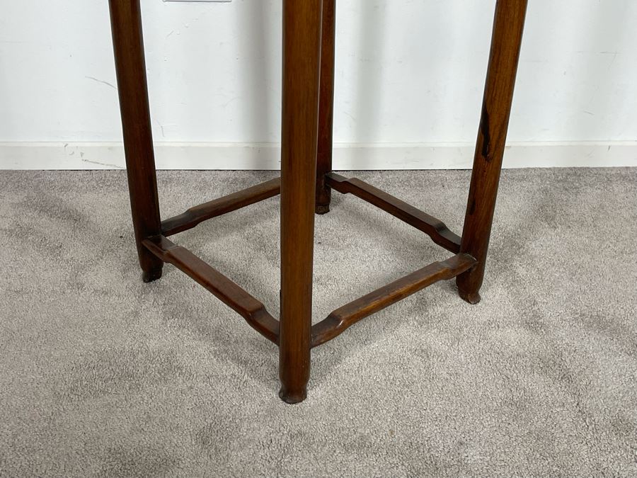 Old Chinese Hand Carved Wooden Fern Stand 16W X 16D X 38.5H [Photo 16]