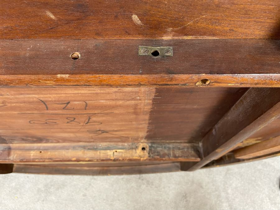 Stunning Regency Carved Burl Walnut Breakfast/Tilt Table With Brass Claw Feet On Casters - See Photos 57.5R X 19.5H [Photo 23]
