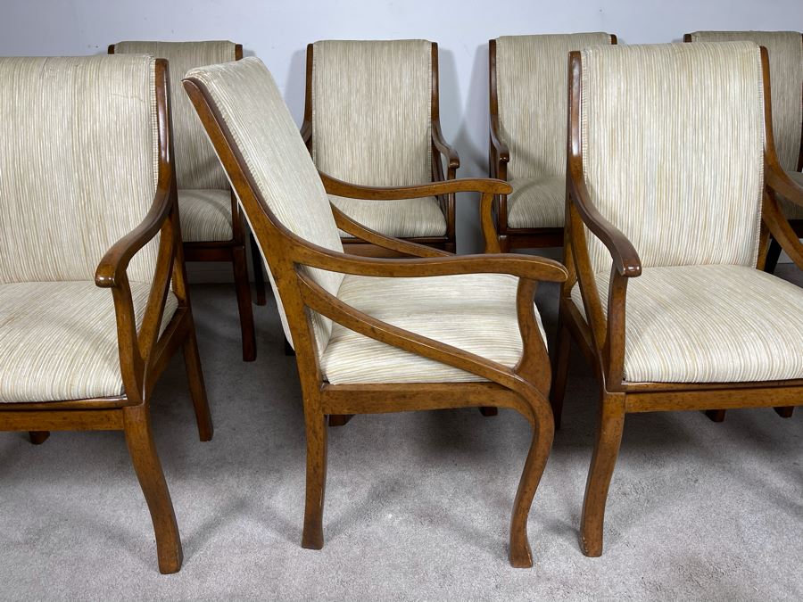 Set Of Eight Dining Chairs - Needs Reupholstery [Photo 6]