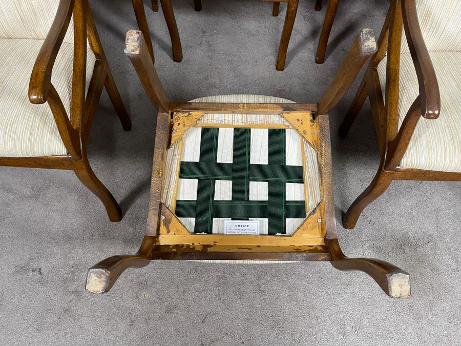 Set Of Eight Dining Chairs - Needs Reupholstery [Photo 8]