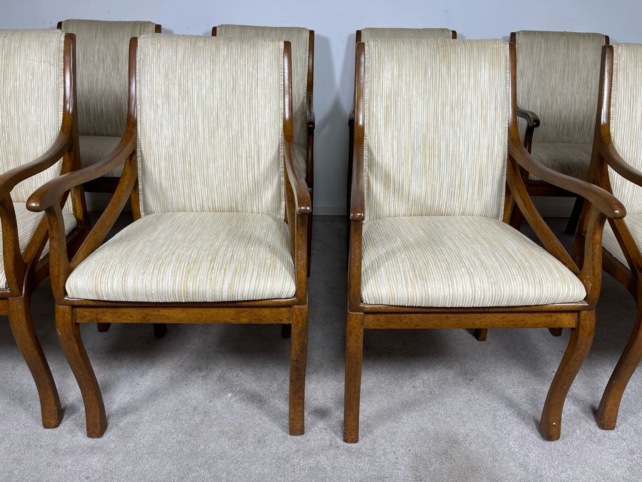 Set Of Eight Dining Chairs - Needs Reupholstery [Photo 4]