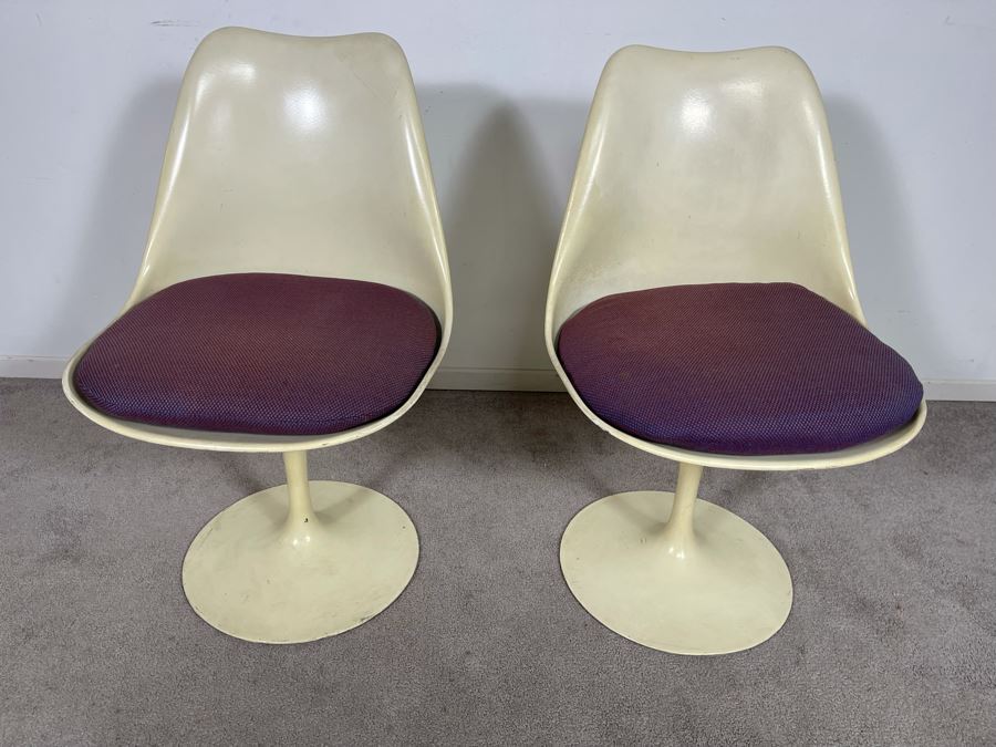 Pair Of Vintage Eero Saarinen For Knoll Tulip Chairs BR51 20W X 31H [Photo 5]