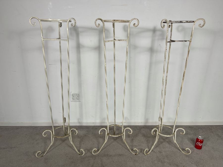 Set Of Three Vintage Wrought Iron Planters 48H [Photo 2]