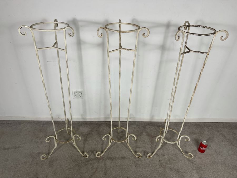 Set Of Three Vintage Wrought Iron Planters 48H [Photo 3]