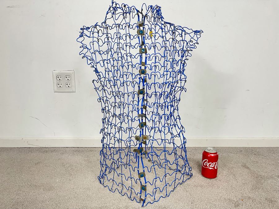 Vintage Wire Mesh Sculptural Adjustable Dress Form [Photo 6]