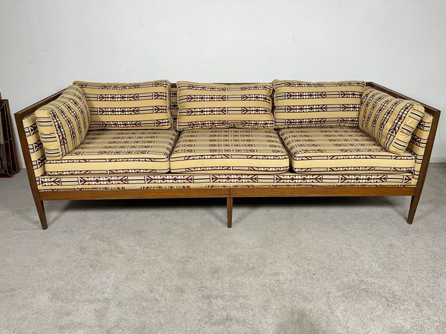 Mid-Century Modern Upholstered Sofa 85W X 33D X 27.5H