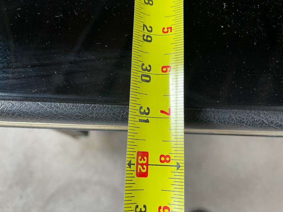 Mid-Century Modern Black Executive Desk With Glass Top 62.5W X 31D X 30H [Photo 14]