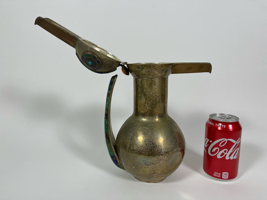 Los Castillo Hand Wrought Taxco Silverplate Water Pitcher Made In Mexico 8W X 11H [Photo 4]