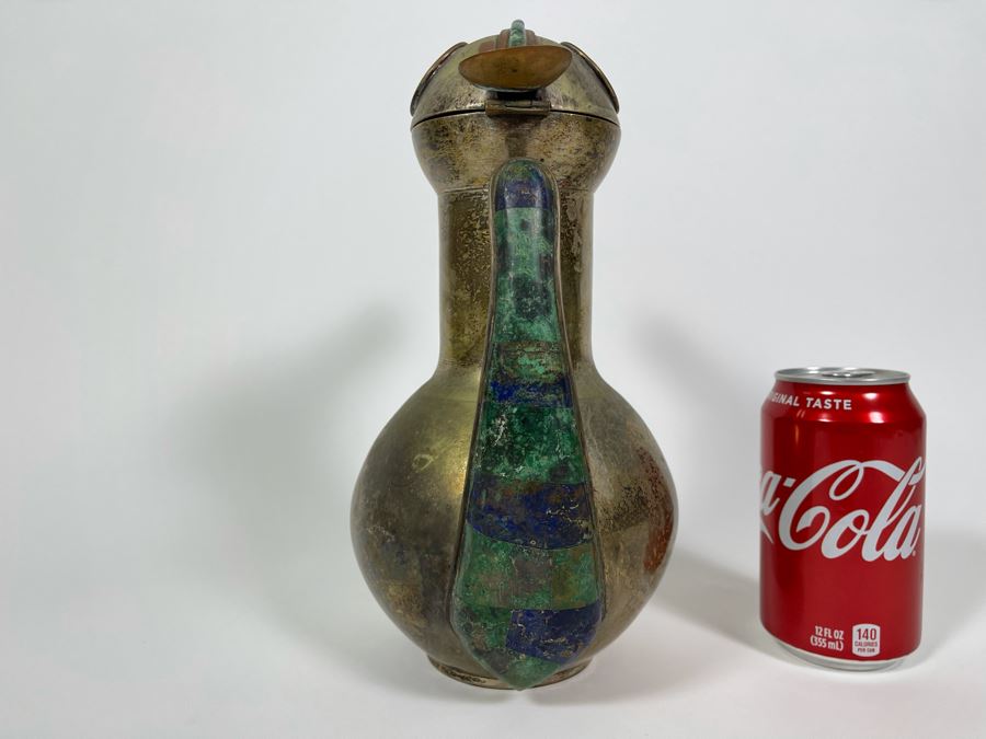 Los Castillo Hand Wrought Taxco Silverplate Water Pitcher Made In Mexico 8W X 11H [Photo 5]