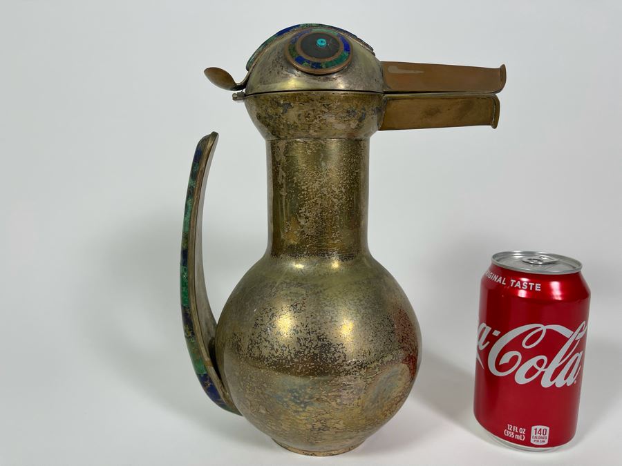 Los Castillo Hand Wrought Taxco Silverplate Water Pitcher Made In Mexico 8W X 11H [Photo 2]