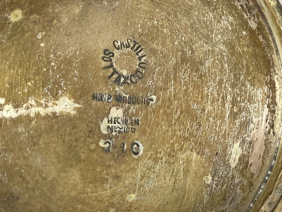 Los Castillo Hand Wrought Taxco Silverplate Water Pitcher Made In Mexico 8W X 11H [Photo 9]