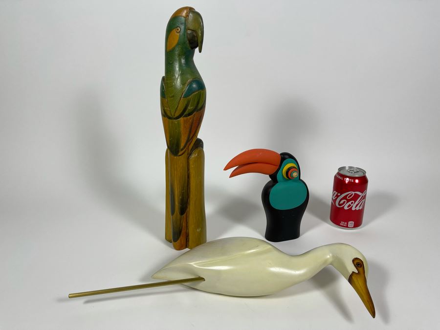 Three Wooden Bird Figurines [Photo 2]