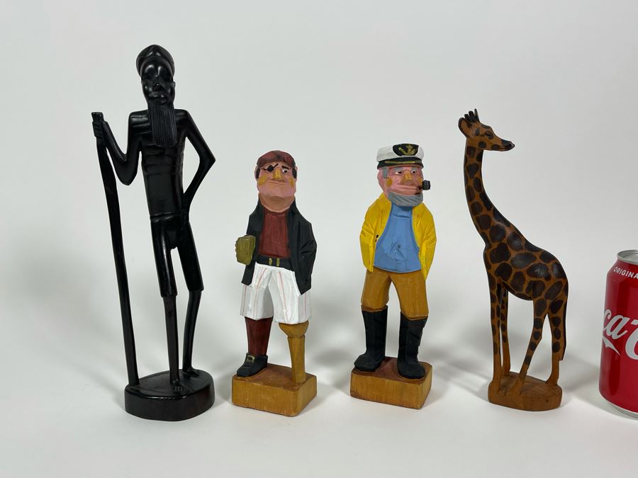 Collection Of Four Wooden Figurines
