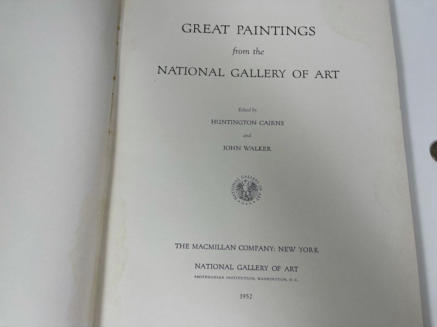 First Printing 1952 Book Great Paintings From The National Gallery Of Art [Photo 2]