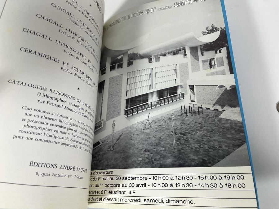 Limited Edition Softcover Book Les Amis Du Musee National Message Biblique Marc Chagall Nice 1974 [Photo 7]