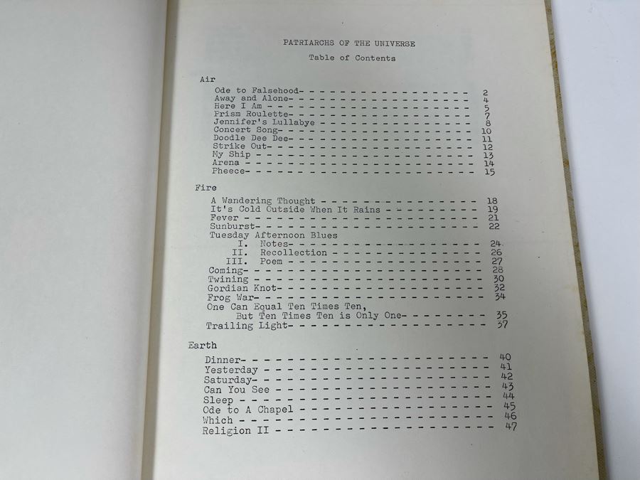 Signed Book Of Poems By Geoffrey Charles Shlaes, Spreckels Theatre Director (Son Of Jacquelyn Metzger Littlefield) [Photo 4]