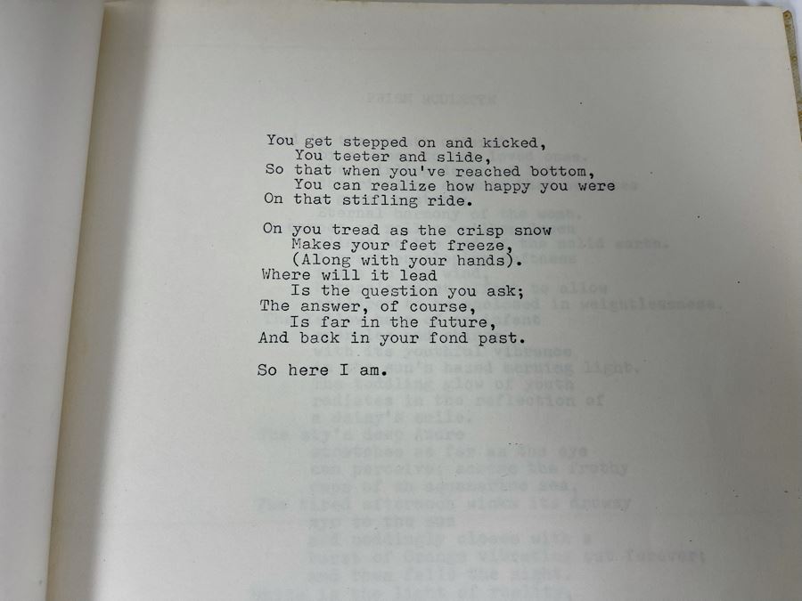 Signed Book Of Poems By Geoffrey Charles Shlaes, Spreckels Theatre Director (Son Of Jacquelyn Metzger Littlefield) [Photo 6]