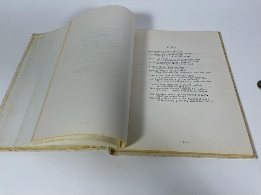 Signed Book Of Poems By Geoffrey Charles Shlaes, Spreckels Theatre Director (Son Of Jacquelyn Metzger Littlefield) [Photo 7]