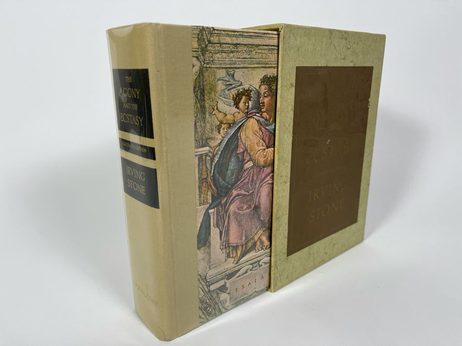 Signed Irving Stone Book The Agony And The Ecstasy A Nove Of Michelangelo By Irving Stone Illustrated Edition [Photo 2]