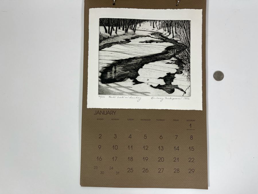 1983 Orginal Print Calendar Featuring 12 Hand Signed Prints By WWAC Washington Women's Arts Center Artists - See Photos [Photo 8]