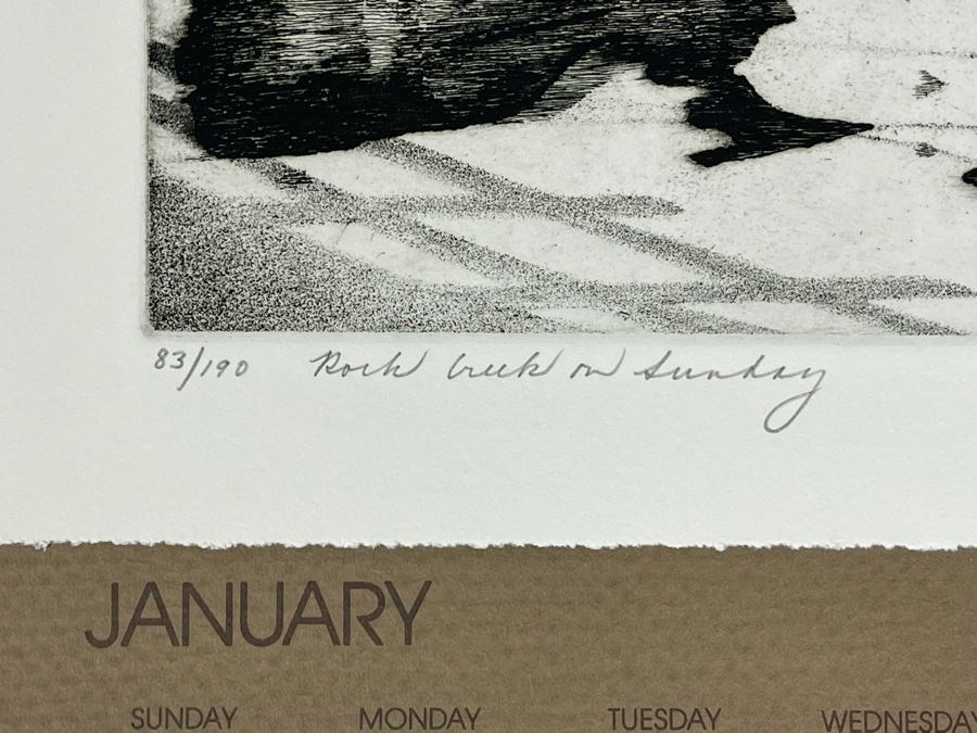 1983 Orginal Print Calendar Featuring 12 Hand Signed Prints By WWAC Washington Women's Arts Center Artists - See Photos [Photo 11]
