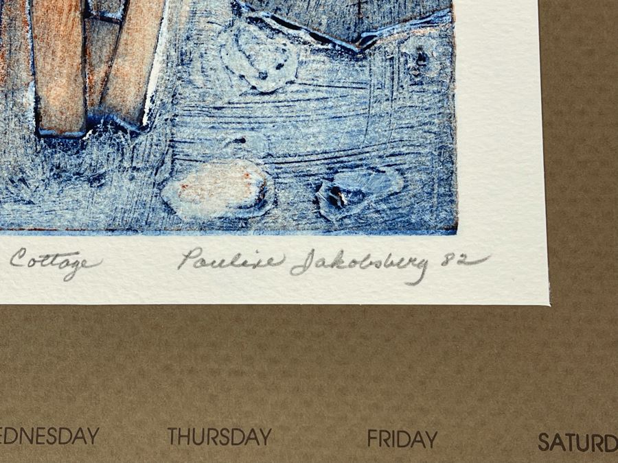 1983 Orginal Print Calendar Featuring 12 Hand Signed Prints By WWAC Washington Women's Arts Center Artists - See Photos [Photo 32]