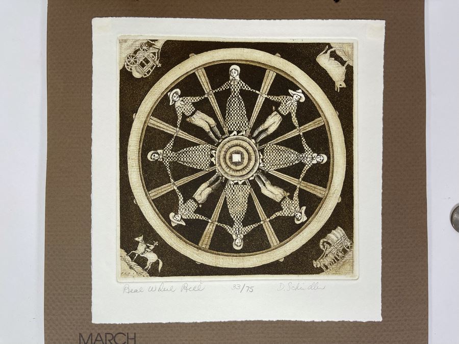 1983 Orginal Print Calendar Featuring 12 Hand Signed Prints By WWAC Washington Women's Arts Center Artists - See Photos [Photo 14]