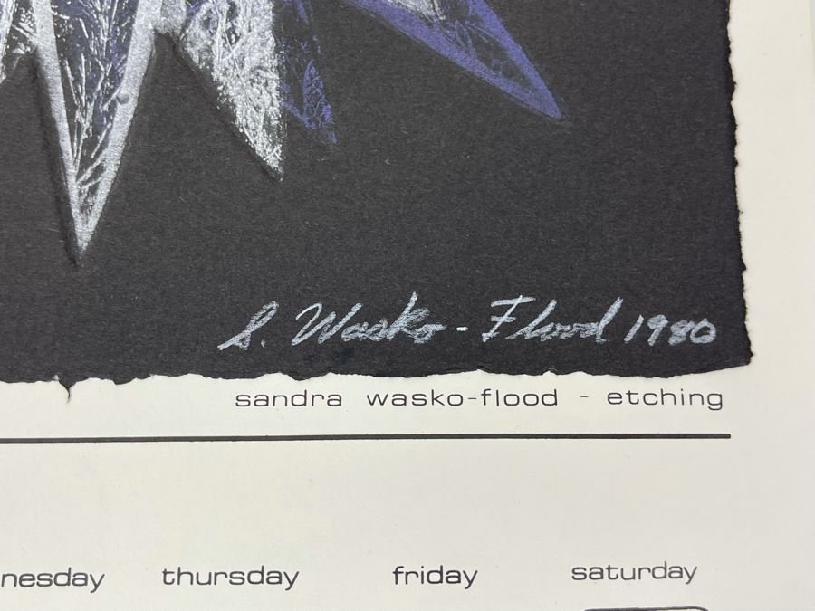 1981 Orginal Print Calendar Featuring 12 Hand Signed Prints By WWAC Washington Women's Arts Center Artists - See Photos [Photo 33]