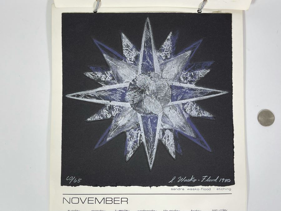 1981 Orginal Print Calendar Featuring 12 Hand Signed Prints By WWAC Washington Women's Arts Center Artists - See Photos [Photo 31]