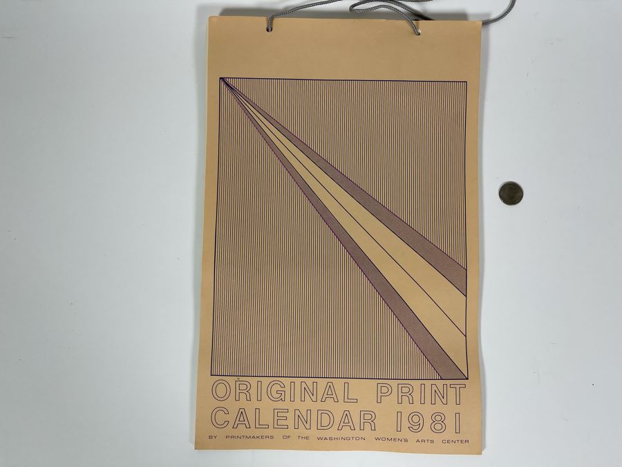 1981 Orginal Print Calendar Featuring 12 Hand Signed Prints By WWAC Washington Women's Arts Center Artists - See Photos [Photo 2]