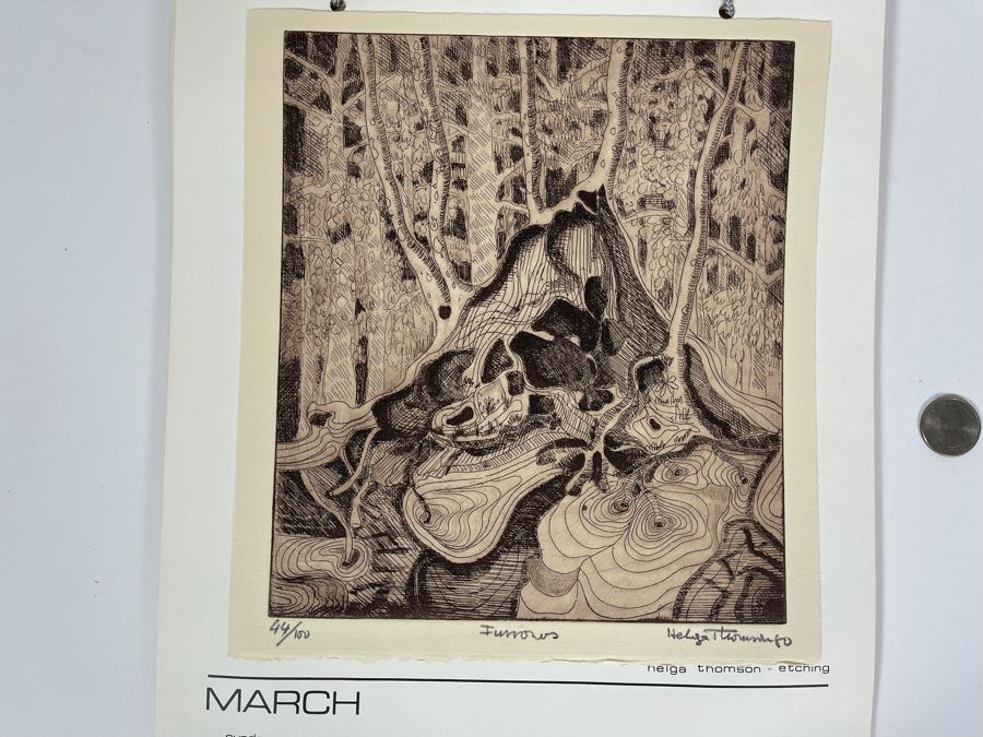 1981 Orginal Print Calendar Featuring 12 Hand Signed Prints By WWAC Washington Women's Arts Center Artists - See Photos [Photo 10]