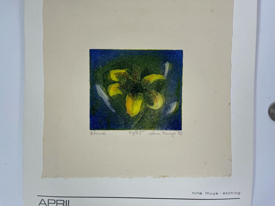 1981 Orginal Print Calendar Featuring 12 Hand Signed Prints By WWAC Washington Women's Arts Center Artists - See Photos [Photo 13]