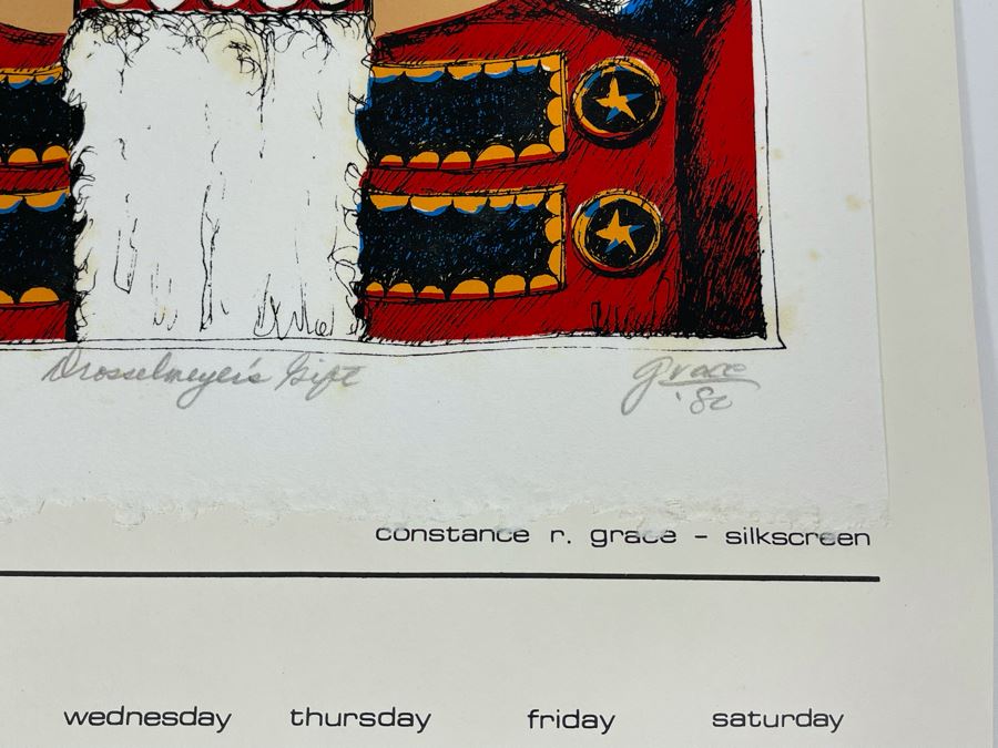 1981 Orginal Print Calendar Featuring 12 Hand Signed Prints By WWAC Washington Women's Arts Center Artists - See Photos [Photo 36]