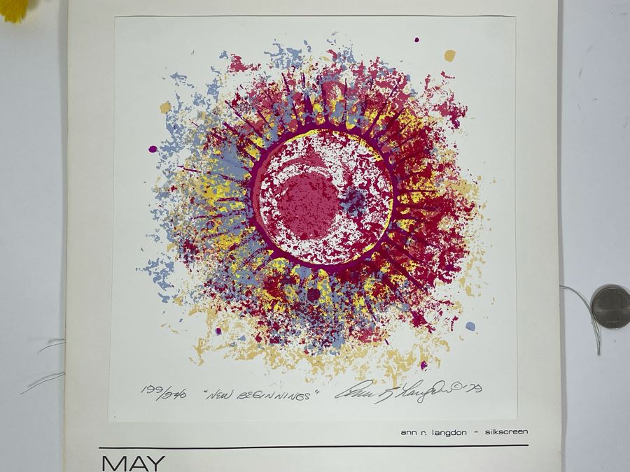 1980 Orginal Print Calendar Featuring 12 Hand Signed Prints By WWAC Washington Women's Arts Center Artists - See Photos [Photo 16]